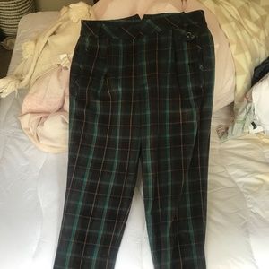 ANTHROPOLOGIE PLAID TROUSERS